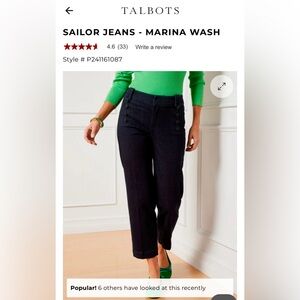 Talbot sailors jean, Marina wash